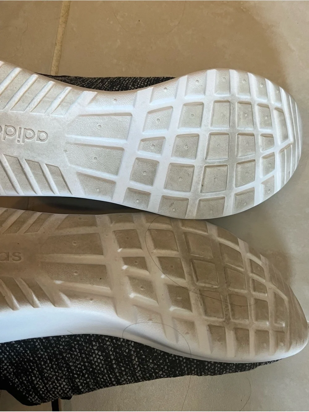 adidas Women’s Black and White Knit Lace-Up Athletic Sneakers